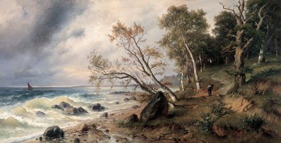 在海岛Vilm上的波罗的海海岸 作者 Friedrich Preller the Younger